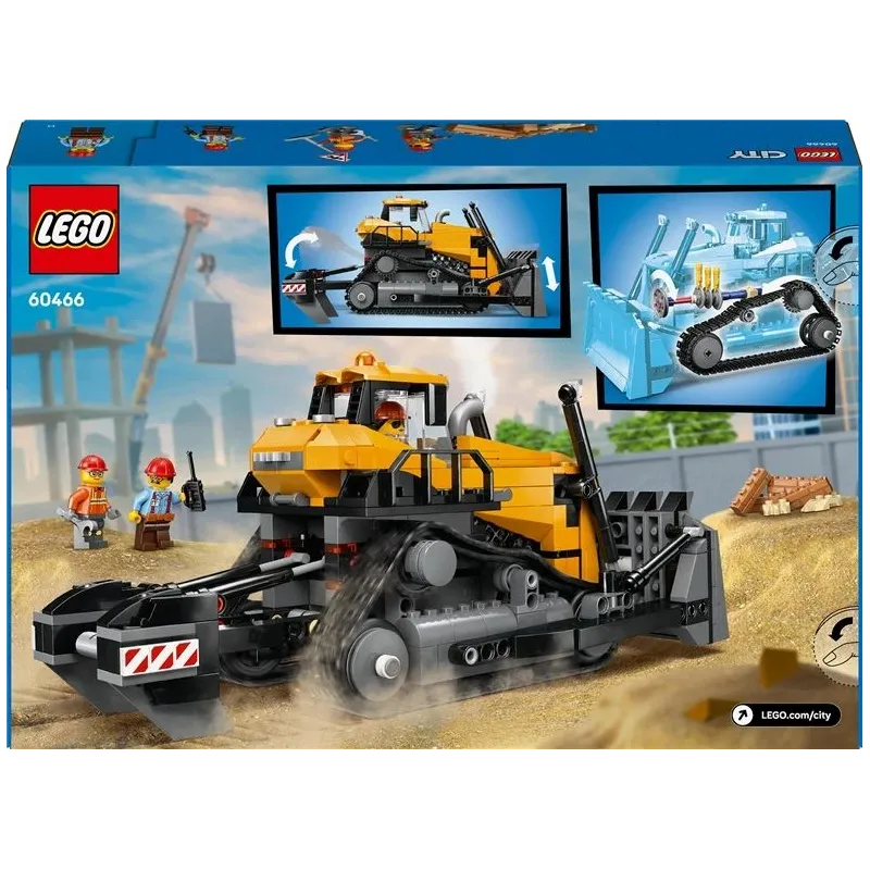 Toy construc lego yellow bulldozer 60466