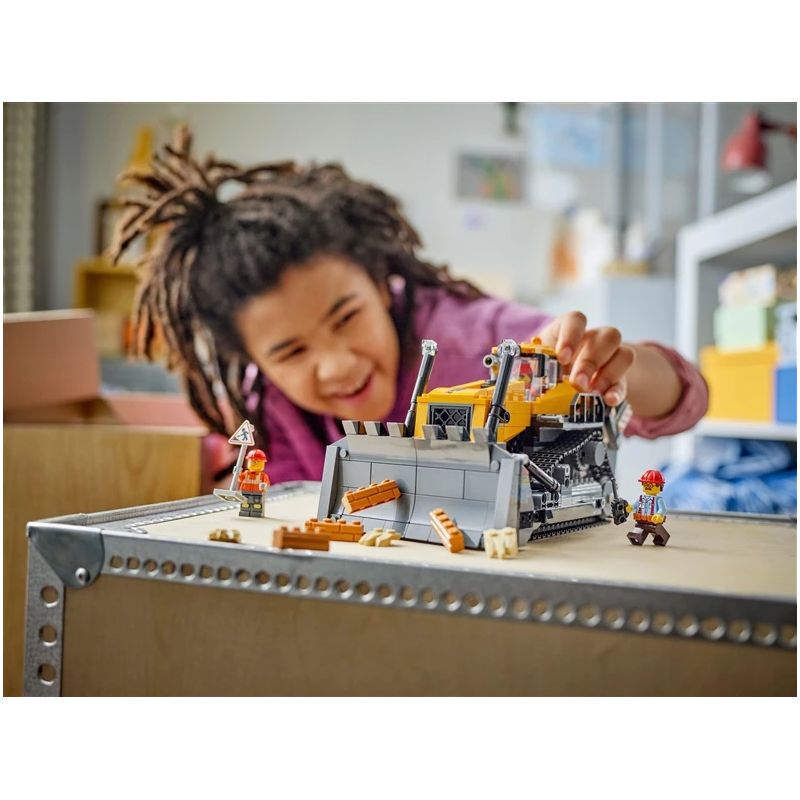 Toy construc lego yellow bulldozer 60466