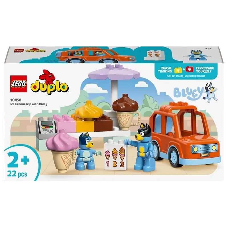 Konstruktorius LEGO DUPLO Ice Cream Trip with Bluey 10458