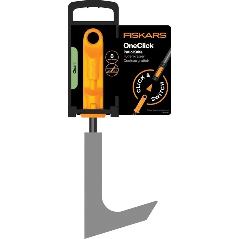 Zāles skrāpis Fiskars OneClick 1080687. tērauds