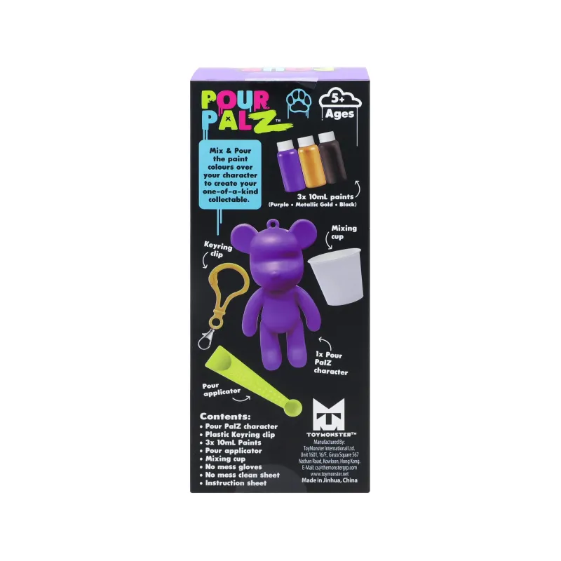 POUR PALZ DIY Mini dažų meškutis su pakabučiu