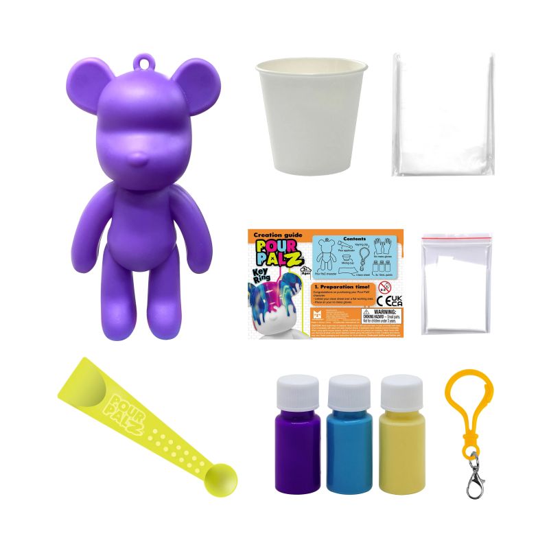 Pour Palz DIY Mini Paint Bear w-keychain