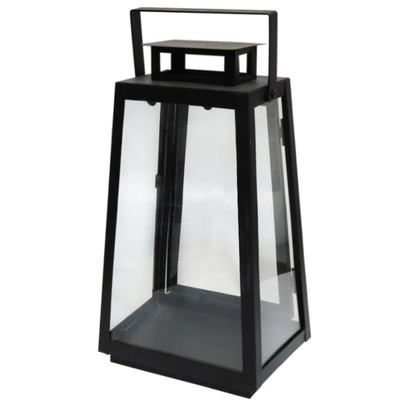 Laterna Sassa 17x11x30cm, melna