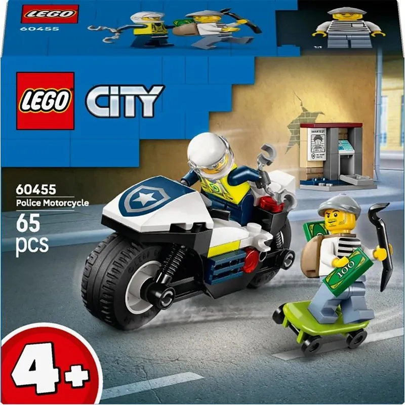 Konstruktors LEGO City Police Motorcycle Chase 60455
