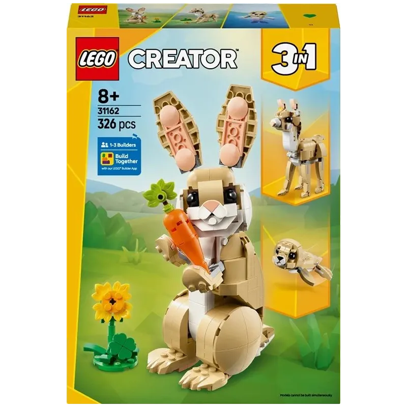 Konstruktors LEGO Creator Cute Bunny 31162. 326 gab.
