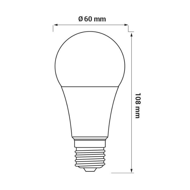 Spuldze led oro e27 a60 7.5w 806lm 3000k