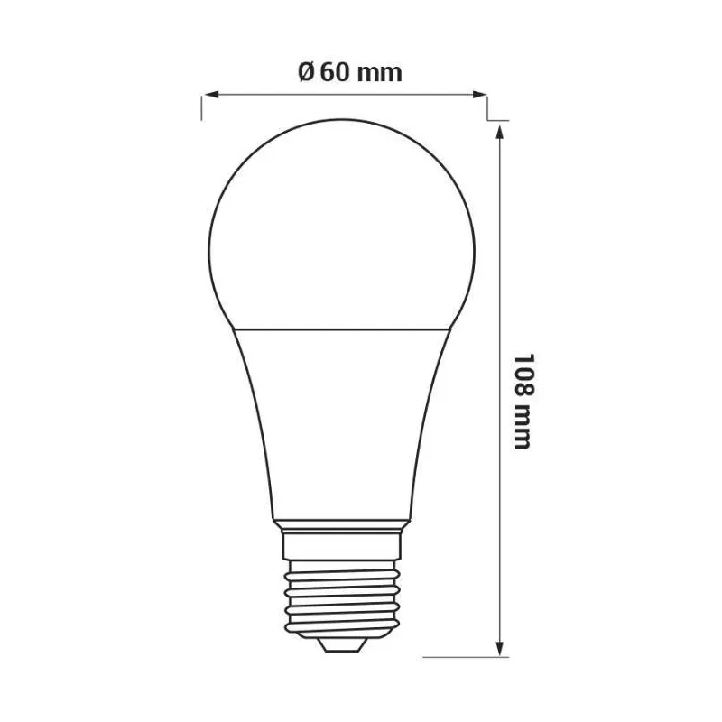 Spuldze led oro e27 a60 7.5w 806lm 3000k