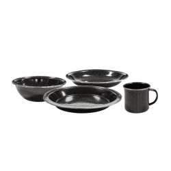 Dish set tourist enamel 3plates bowl cup