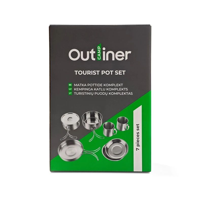 Katlu komplekts Outliner. nerūsējošais tērauds. pelēka
