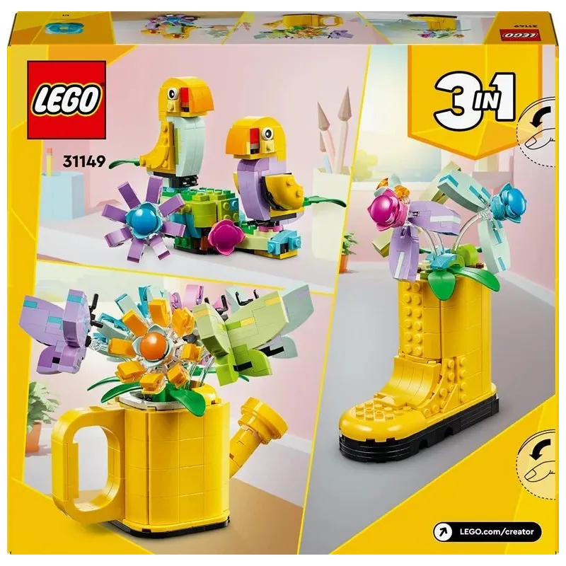Konstruktors LEGO Creator 3in1 Ziedi lejkannā 31149