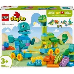 Konstruktorius LEGO Duplo 3in1 Dinosaurs on Wheels 10451