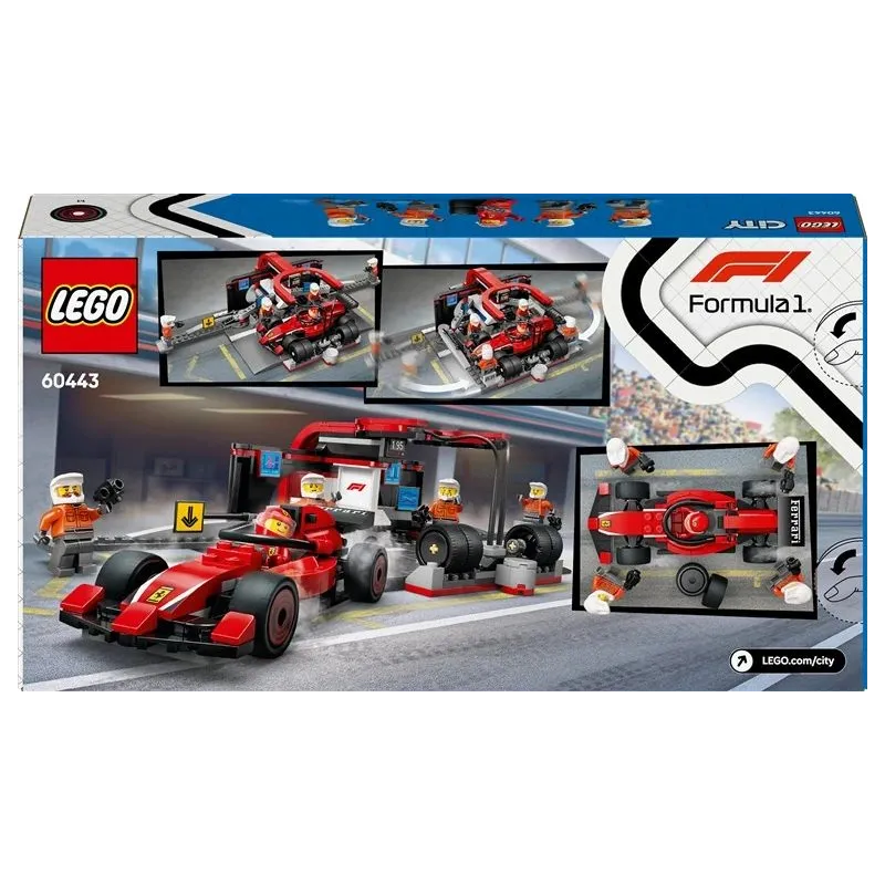 LEGO City F1 Pit Stop & Pit Crew with Ferrari Car. 322 gab