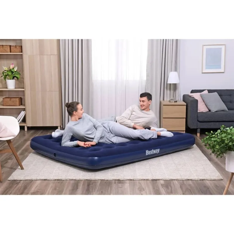 Pripučiamas čiužinys Bestway Airbed 67003-6232, mėlyna sp., 203 cm x 152 cm x 22 cm