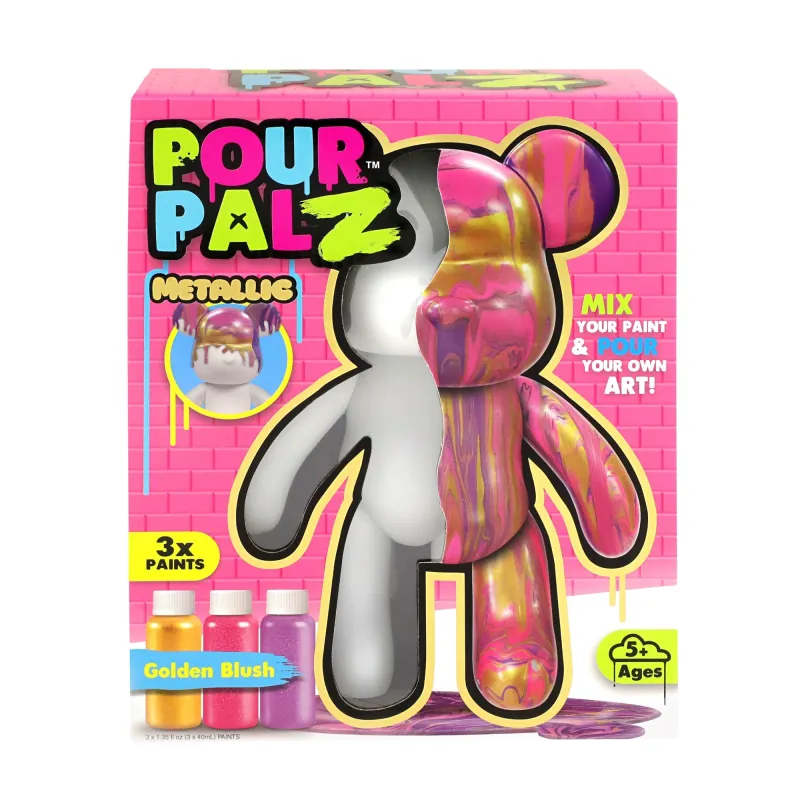 Pour Palz DIY krāsojamais lācis – Zeltains mirdzums