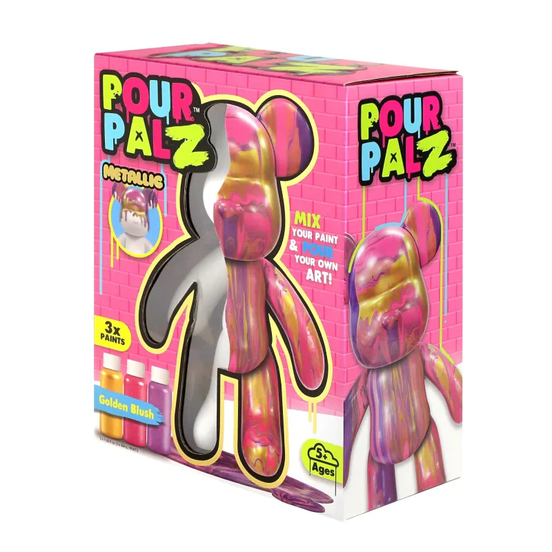 Pour Palz DIY krāsojamais lācis – Zeltains mirdzums