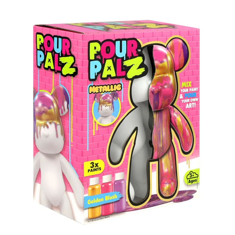 Pour Palz DIY Paint Bear-Golden Blush