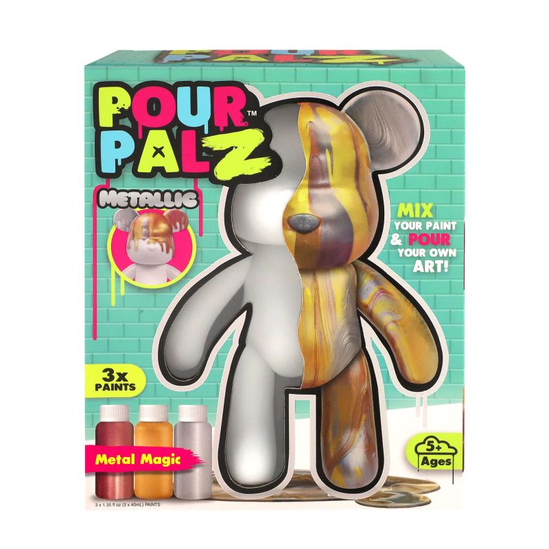 Pour Palz DIY раскрашиваемый мишка – Волшебный металлический блеск