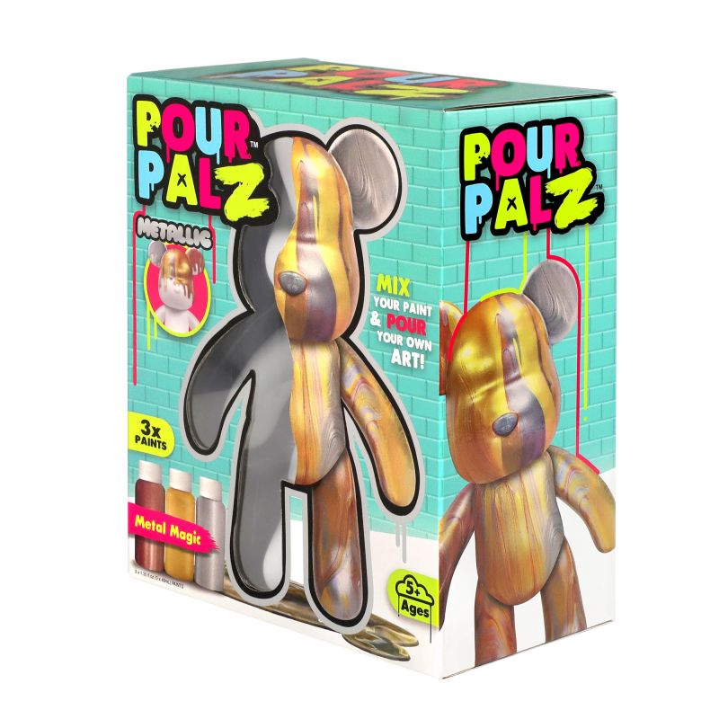Pour Palz DIY раскрашиваемый мишка – Волшебный металлический блеск