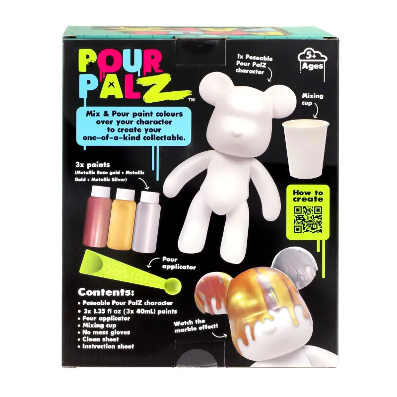 Pour Palz DIY dažomas meškiukas – Metalinis spindesys