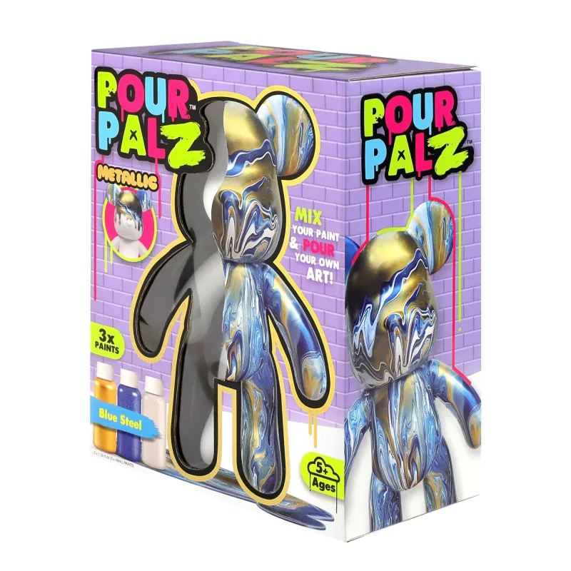 Pour Palz DIY krāsojamais lācis – Zilas mirdzums