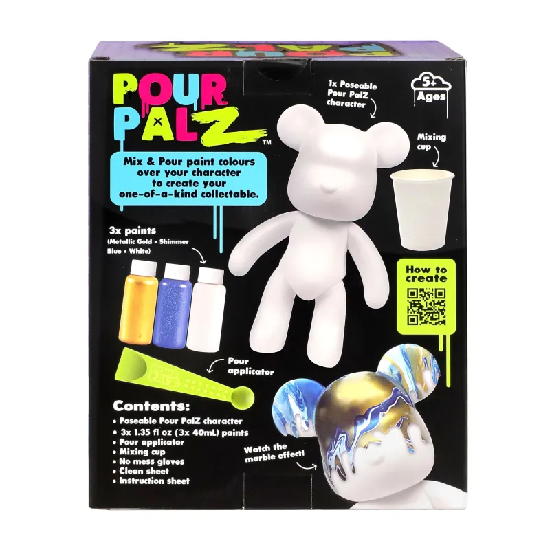 Pour Palz DIY Paint Bear-Blue Steel