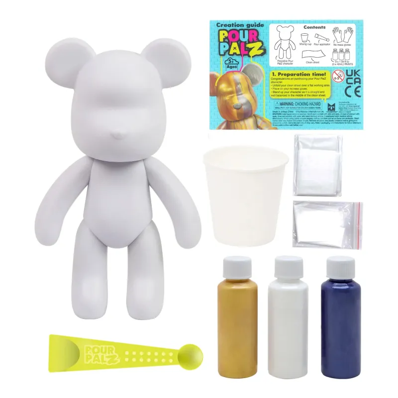 Pour Palz DIY Paint Bear-Blue Steel