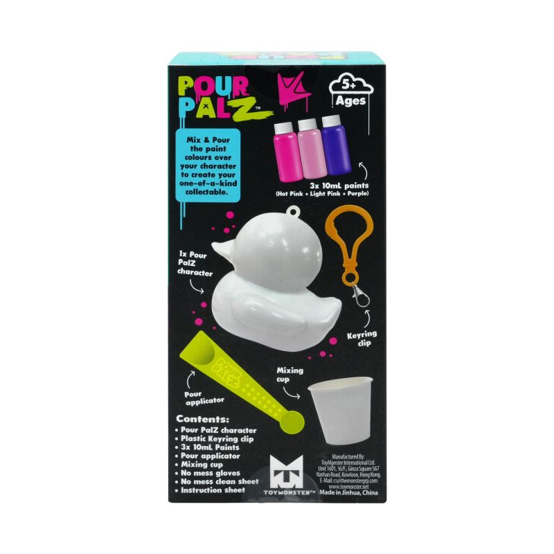 Pour Palz DIY Мини-раскрашиваемый утёнок с брелоком