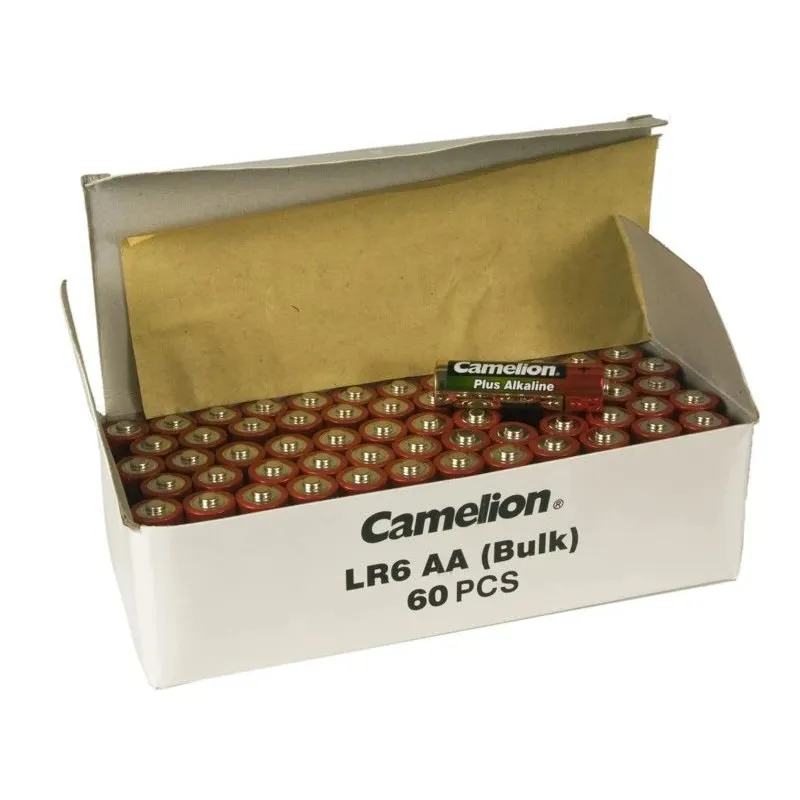 Elementai Alkaline, AA, LR06, CAMELION, 60 vnt.