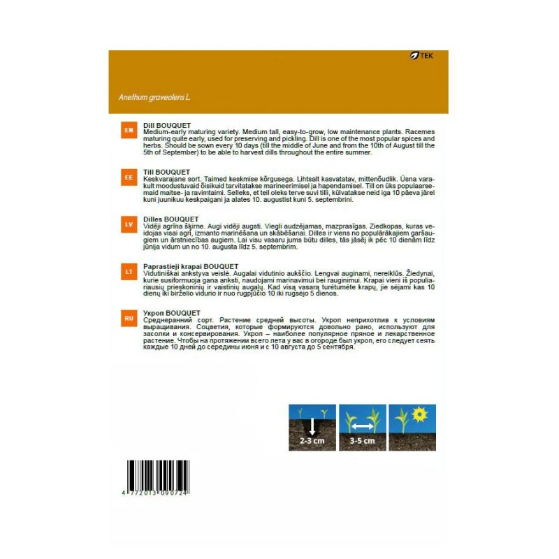 Sēklas dilles bouquet