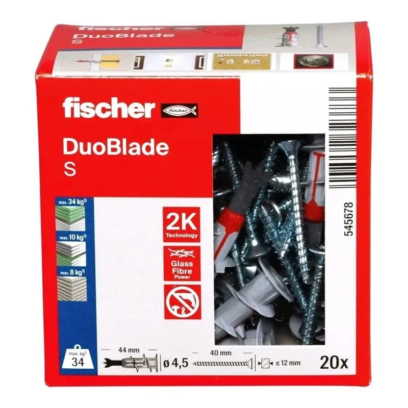 Dībelis Fischer DuoBlade. 29 mm x 4.5 mm. 20 gab.