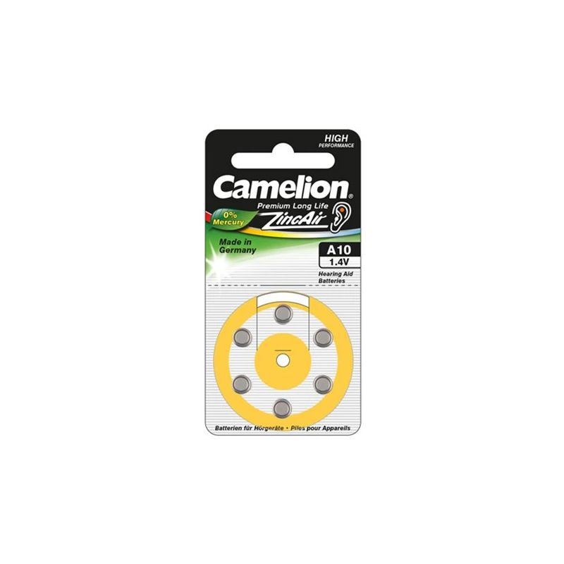 Elementi, A10-DA10-ZL10, 1.4V, CAMELION, 6 gab.