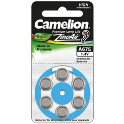 Elementai, A675-DA675-ZL675, 1,4V, CAMELION, 6 vnt.