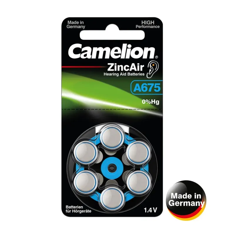 Elementi, A675-DA675-ZL675, 1.4V, CAMELION, 6 gab.