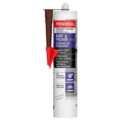 Elastingas hermetikas Penosil Roof&Facade. 290 ml rudas