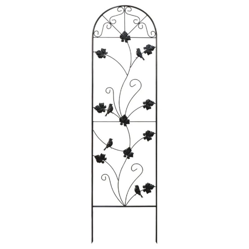 Dekoratīvs režģis metāla 43x162cm, melns