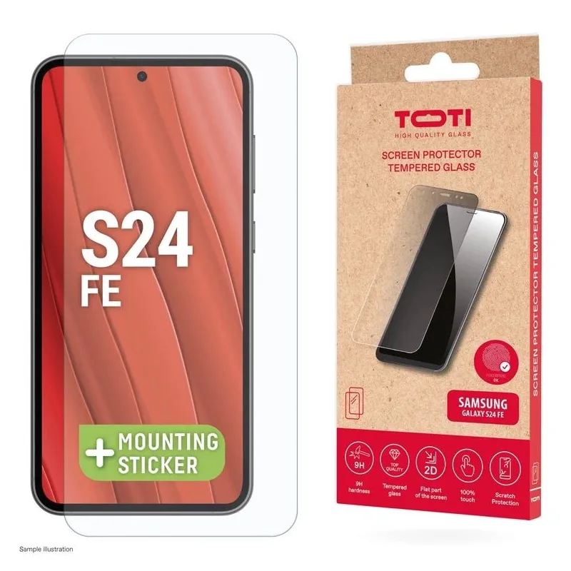 Tālruņa ekrāna aizsargstikls Toti Galaxy S24 FE. 9H. 6.7 