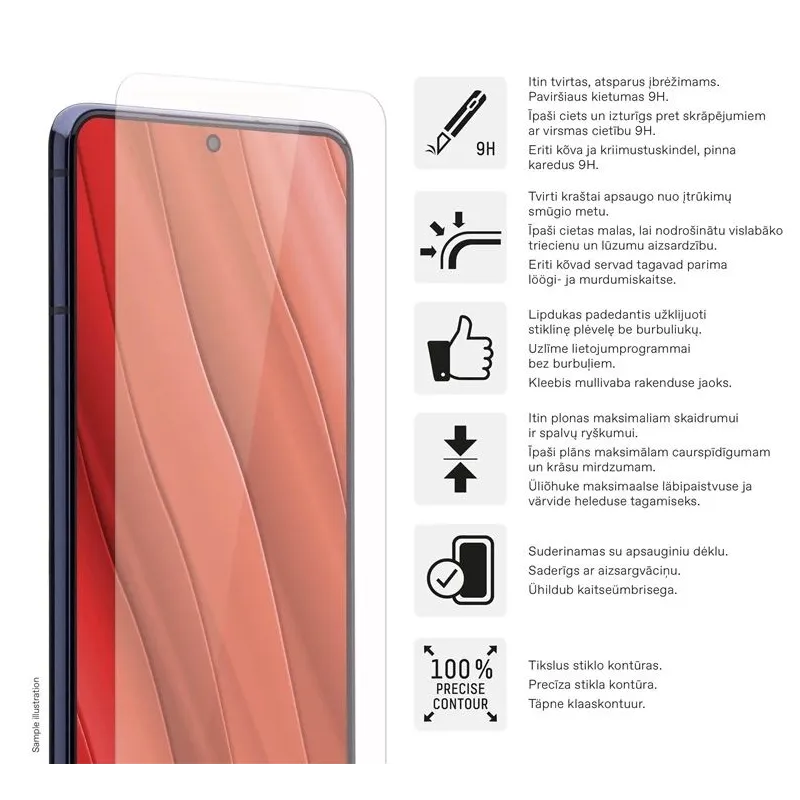 Telefono apsauginis stiklas Toti Galaxy S24 FE. 9H. 6.7 