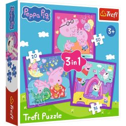 TREFL PEPPA PIG Pužļu komplekts 3in1