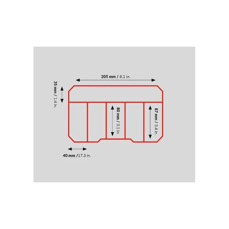 Accessory toolboxqbrick 220x145x47mm