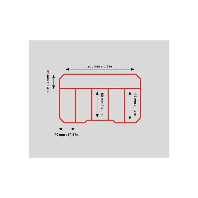 Accessory toolboxqbrick 220x145x47mm