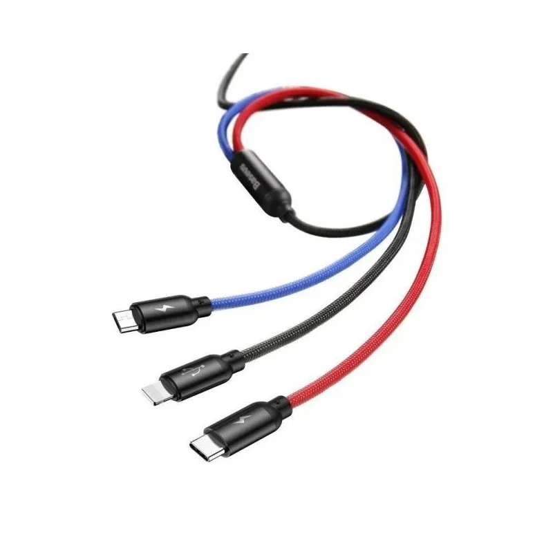 Adapteris BASEUS USB Type A M. USB TypyC. Micro. Lightning