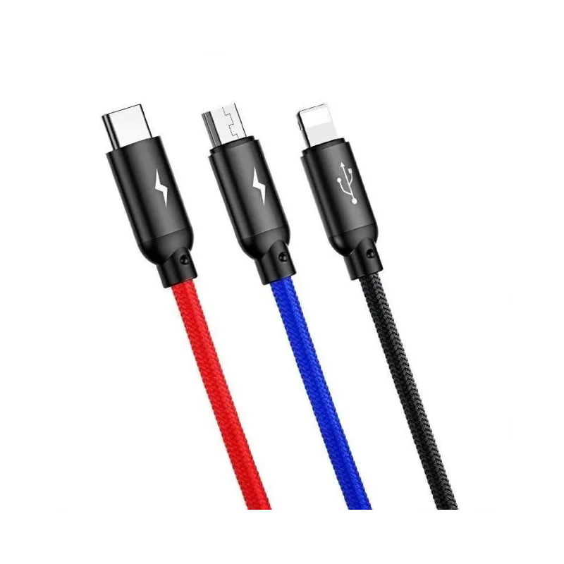Adapteris BASEUS USB Type A M. USB TypyC. Micro. Lightning
