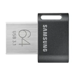Samsung - FIT Plus - MUF-64AB-APC - 64 GB - USB 3.1 - Black-Silver