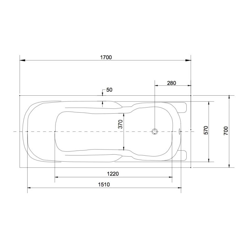 Vanna akrila ar kājām majka nova 1,7m