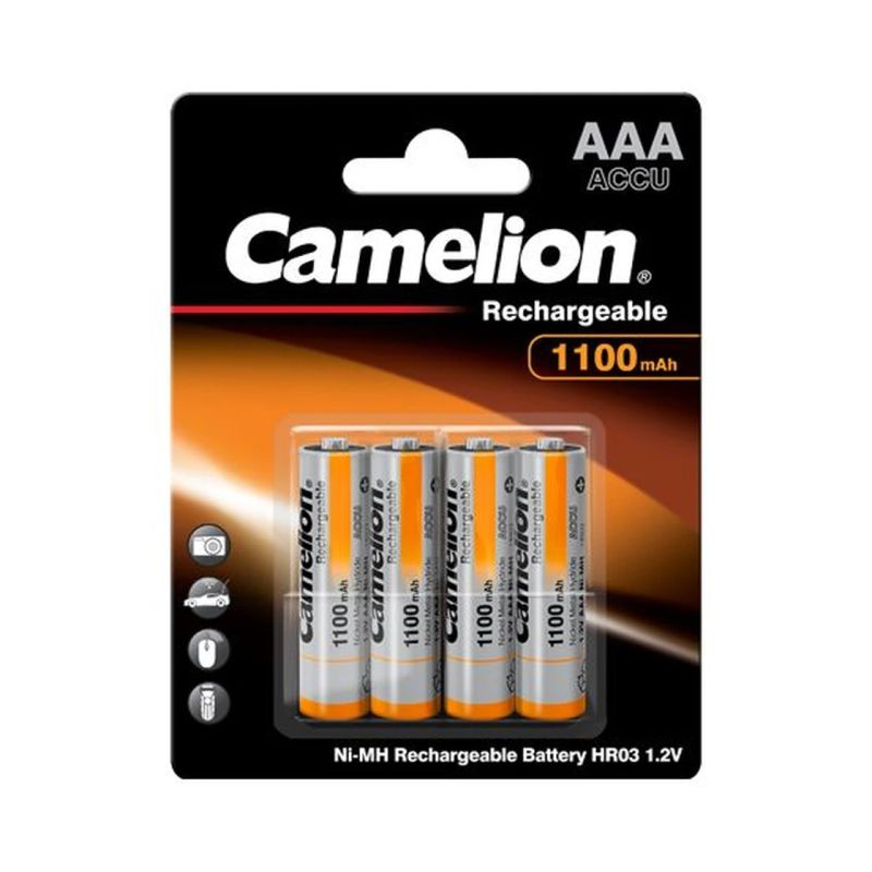 Camelion - AAA-HR03 - 1100 mAh - Rechargeable Batteries Ni-MH - 4 pc,s,