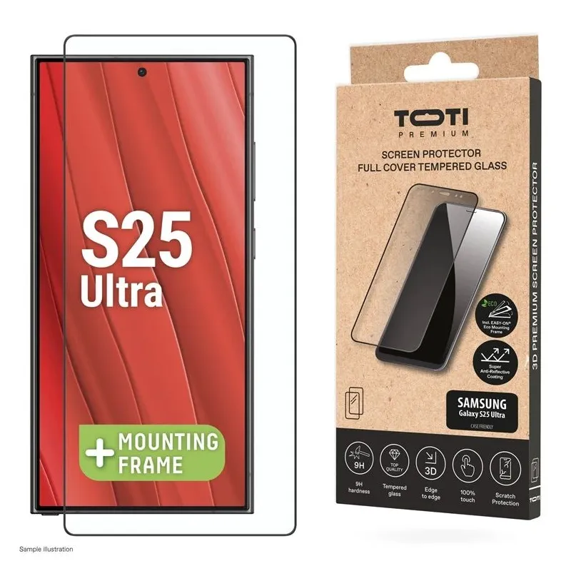 Tālruņa ekrāna aizsargstikls Toti Galaxy S25 Ultra. 9H. 6.9