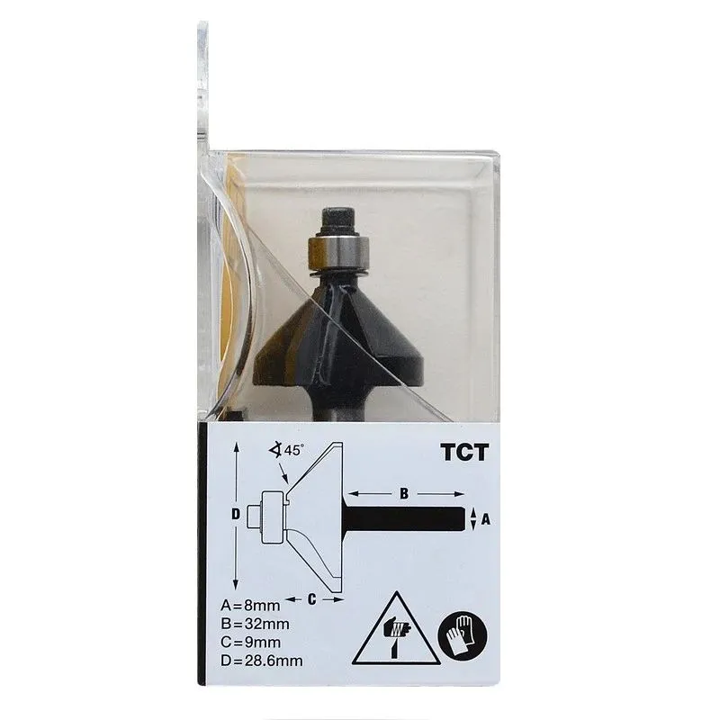 Frēze ar kontūru leņķī TCT-HM priekš koka, DIA28,6 x 9mm, slīp