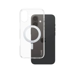 CARE Feature case with Silver Kickstand MagSafe iPhone 16 Plus, Transparent