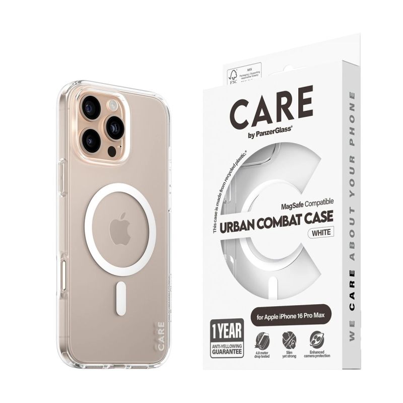CARE Flagship Case - Back cover - Apple - iPhone 16 Pro Max - Recycled plastic - White - MagSafe