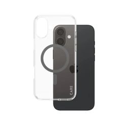 CARE Flagship case with Black MagSafe iPhone 16 Plus, Transparent